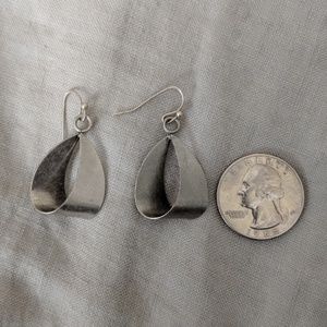 Silver drop earrings